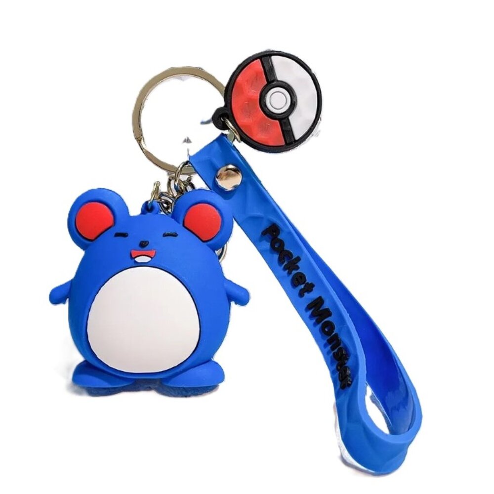 Marill Pokémon Silicone Keychain Wrist Strap Charm